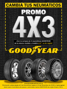 Promo Goodyear 4x3 noviembre diciembre 2020
